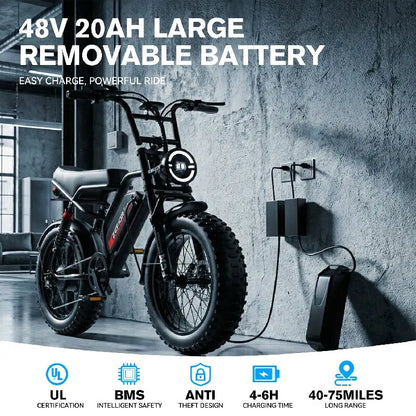Ebike 2000w 3000w 1000w 1500w,30-50mph Electric Bikes Highspeed,48v 10ah-20ah Battery Life 30-60miles Electric Bike Adults Cheap