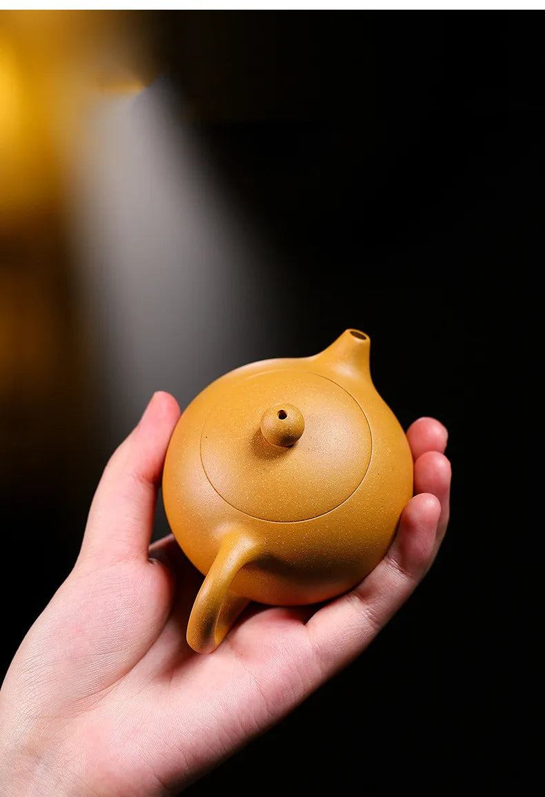 100ml Yixing Boutique Purple Clay Teapots Ball Shaped Infuser Xishi Tea Pot Beauty Kettle Customized Zisha Tea Set Authentic