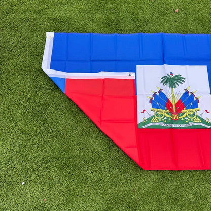 Haiti Flag 150x90cm Large 3x5 FT Haitian National Flag Polyester Double Stitched Outdoor Indoor Decoration