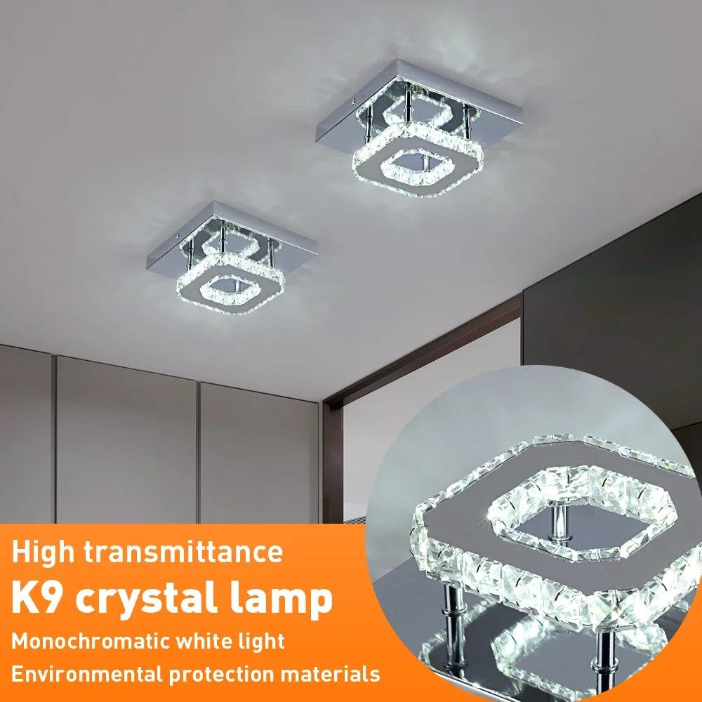 Crystal Ceiling Light Modern Crystal Led Chandelier Luxury Pendant Lighting  Home Decor Lamp Living Room Indoor Fixture Bedroom