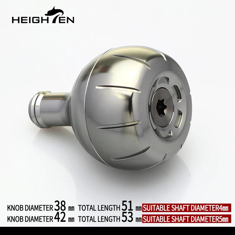 HEIGHTEN Carbon Fiber Fishing Reel Single Cast Spinning Wheel Hand Crank Handle Round Single Grip Fishing Wheel Crankshaft