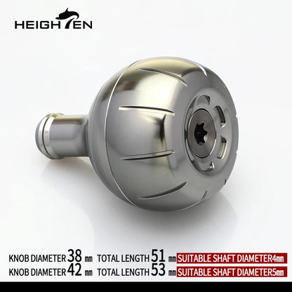 HEIGHTEN Carbon Fiber Fishing Reel Single Cast Spinning Wheel Hand Crank Handle Round Single Grip Fishing Wheel Crankshaft