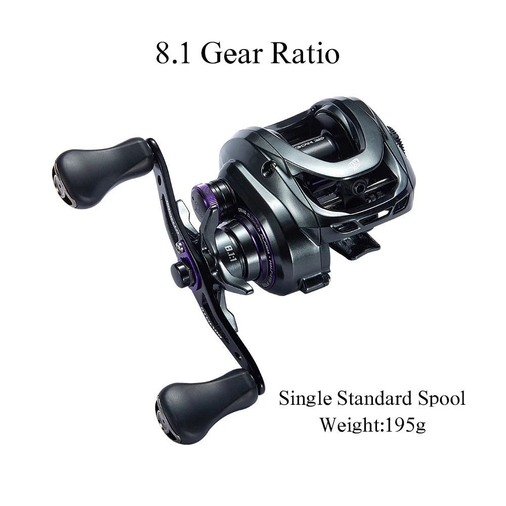 Soloking GKA200 Pro Baitcasting Reel Fishing Reels 9KG Drag Power 6+1 BB Drag Clicker Sound Baitcaster Reel 베이트 릴
