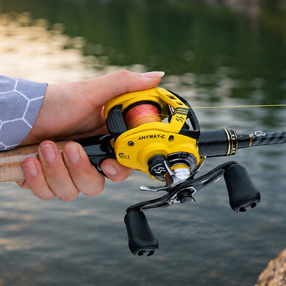 Sougayilang iDC Smart Brake Dropshot Baitcasting Reel 7.1:1 Gear Ratio Anti-Exploding Line Fishing Reel Max Drag 15kg Saltwater