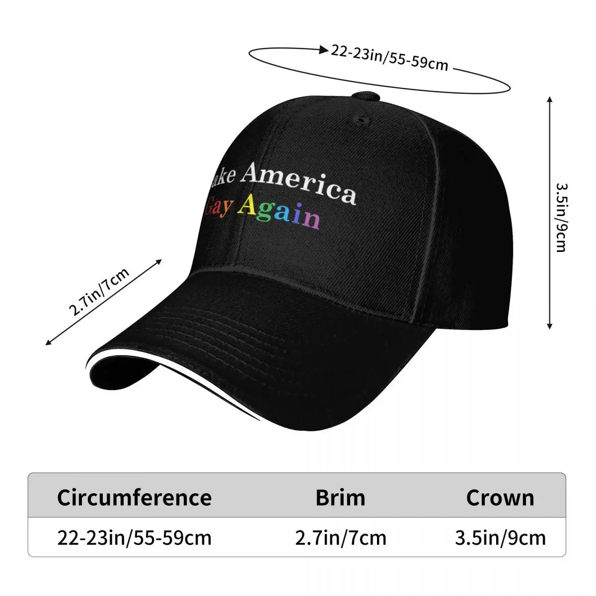 Make America Gay Again Baseball Cap New In The Hat Visor Kids Hat Luxury man cap Female Men's