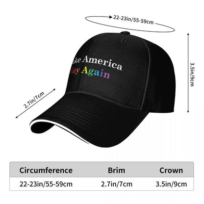 Make America Gay Again Baseball Cap New In The Hat Visor Kids Hat Luxury man cap Female Men's