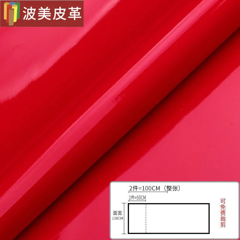 Pvc Patent Leather Fabric By The Meter for Jacket Skirt Bag Clothes Diy Sewing Cloth Waterproof Slightly Hard Wearable Glossy
