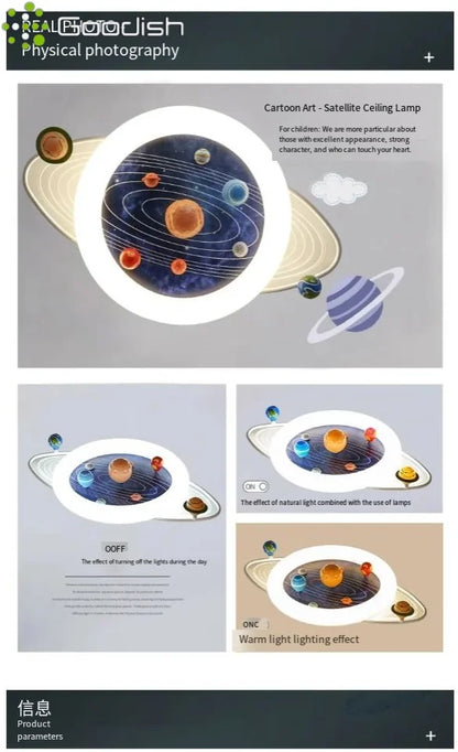 Modern Minimalist Nordic LED Home Ceiling Lights Cartoon Astronaut Space Art Creative Lamp for Living Room Decoration Chandelier