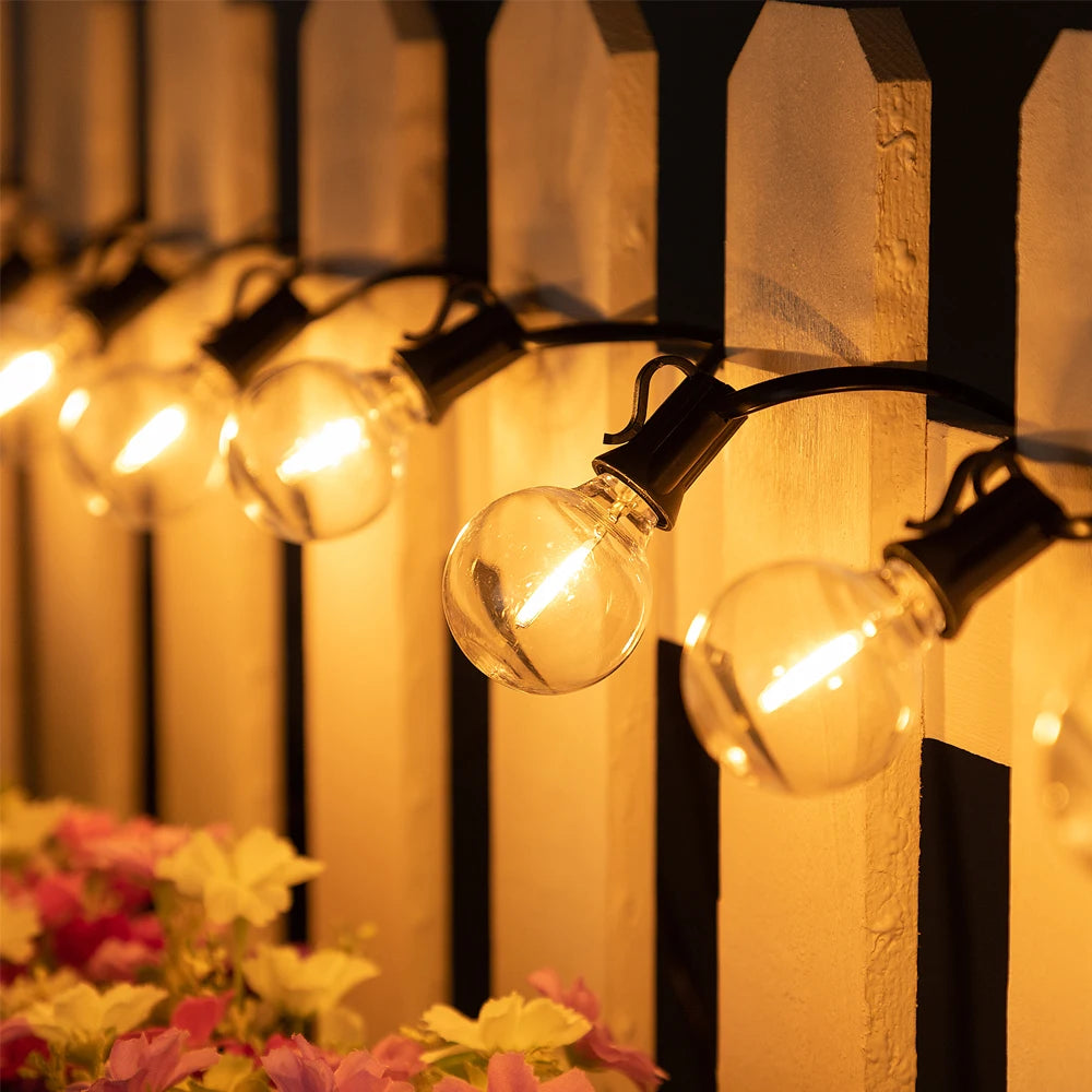 Shatterproof G40 String Light 220V 110V Led Outdoor Lights Garland E12 Waterproof Connectable Festoon Decoration Camping Light