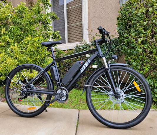 500W Peak Motor Electric Bicycle for Adults,26'' Fat Tire Electric Bike,374.4Wh/10Ah Battery,21-Speed E-bike