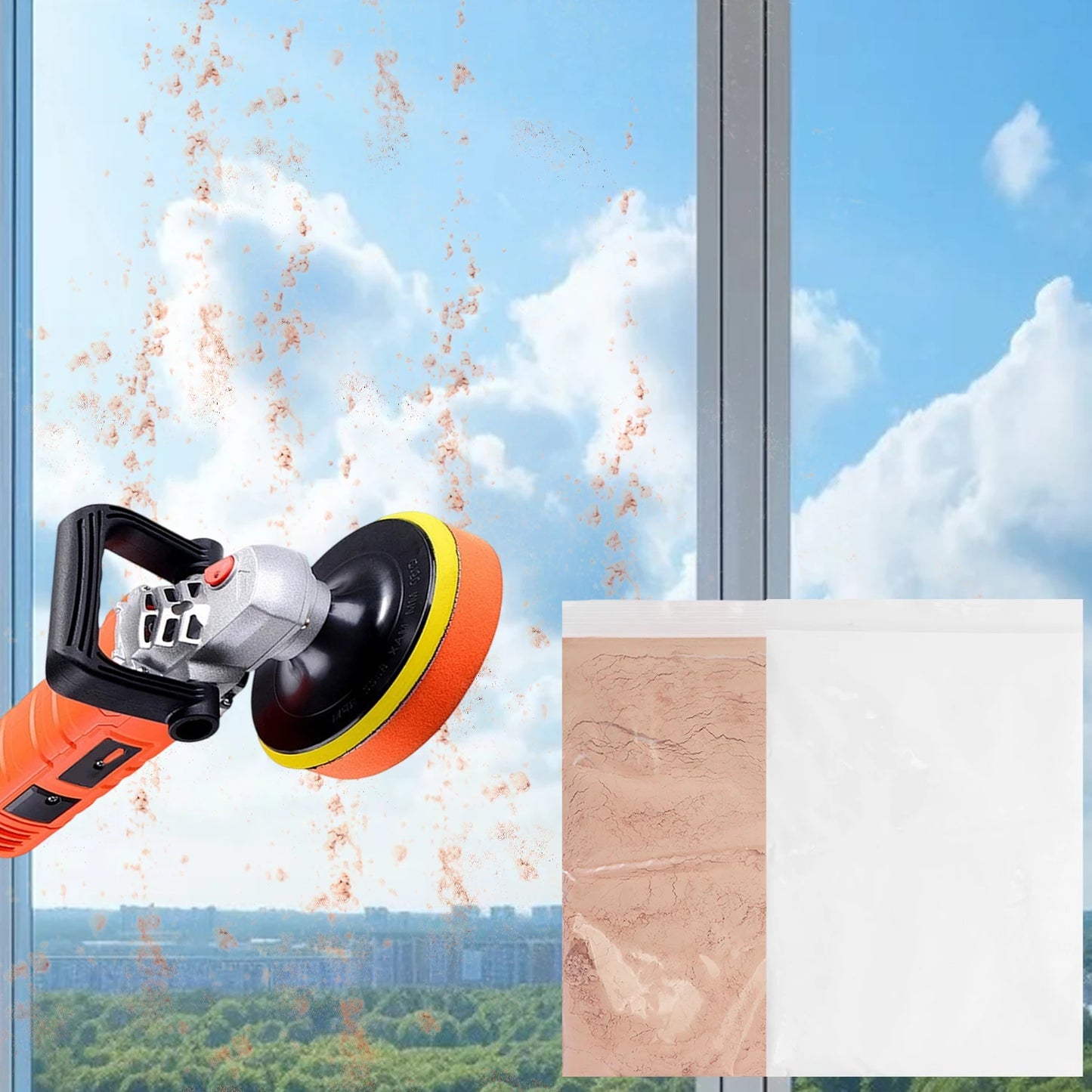 50g Car Glass Polish Powder Car Window Polishing Mirror Powder Glass Removal Composite Rare Repair Tool Accessories Auto Care