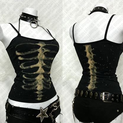 Gothic Clothes Women Tops Y2k Vintage Top Woman Clothing Harajuku Cute Tops With Suspenders Tanks & Camis Trashy Y2k 2000s Emo