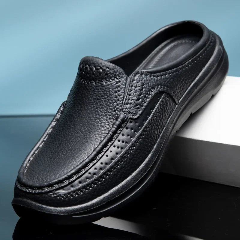 New Fashion Sandals High Quality Slippers Soft Sole Beach Sandals Men Slip On Driving Shoes Chef Shoes Breathable EVA Shoes