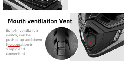 Tiger JTO1 Adventure Motorcycle Helmet Dual SunVisor Helmet Size S-3XL Off-road Casco Moto Highly Breathable For  ADV Long Rides