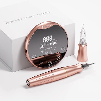 Biomaser P90 Permanent Makeup Tattoo Machine Pen Set Universal Cartridge Needle Dermografo Rotary Pen For Training Eyebrow