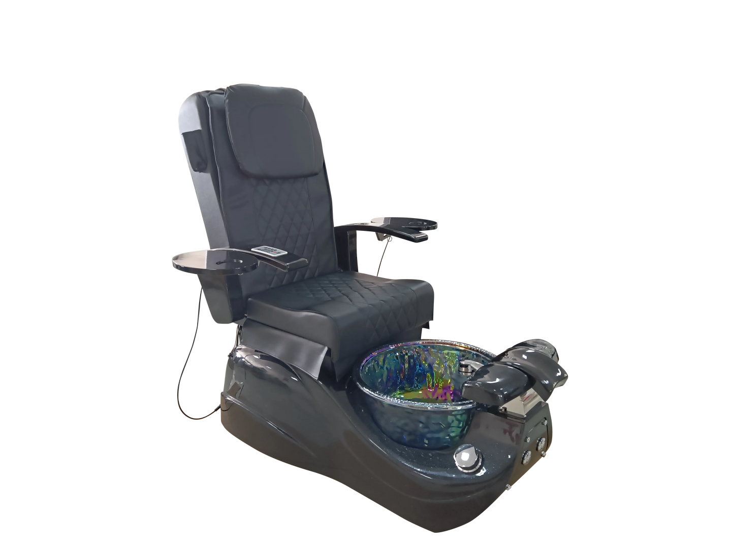 Spa Pedicure Chairs Luxury Nail Salon Reclining Electric Foot Spa Chair Black Pedicure Chair No Plumbing for Sale