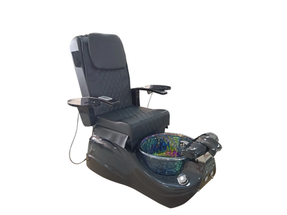 Spa Pedicure Chairs Luxury Nail Salon Reclining Electric Foot Spa Chair Black Pedicure Chair No Plumbing for Sale