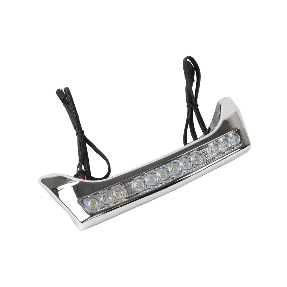 New Motorcycle GOAT-E LED Fairing Light Chrome Amber/White For Harley CVO Electra Street Glide Ultra FLHXU FLHX FLHXSE 2024 2025