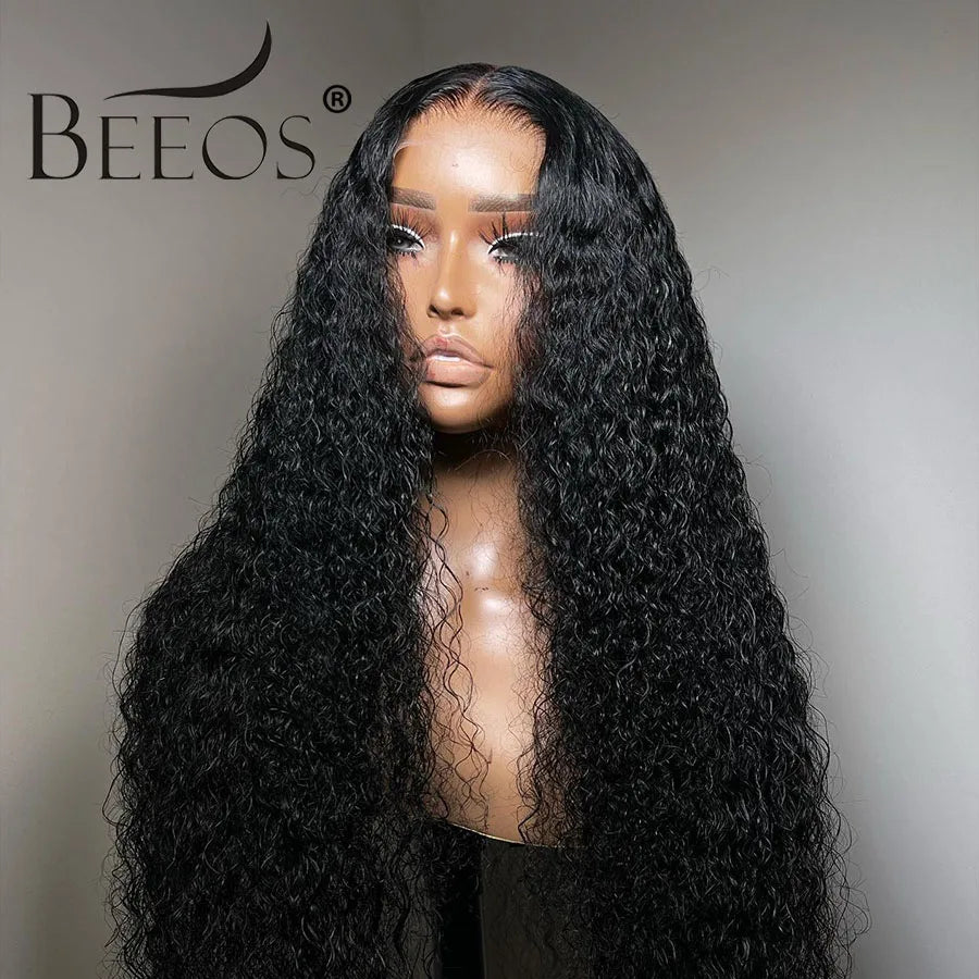 Water Wave 9x6 Ultra Fitted Glueless Wig Human Hair Ready To Wear 34in 250% Real HD Lace Human Hair Lace Frontal Wig Pre Plucked