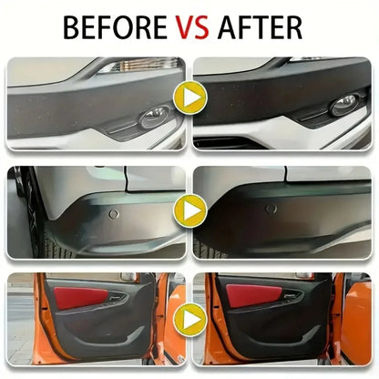 NEW Heavy-Duty Car Plastic Renovator Wax - Fast-Acting Scratch Repair, Restores & Protects Car Bumpers, Interiors, Dashboard, D