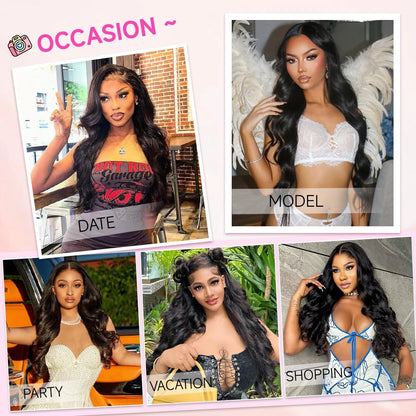 13x6 Hd Transparent Lace Front Wigs Human Hair Body Wave Brazilian Black Human Hair Wig Glueless Pre Plucked Wigs For Women