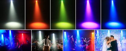 Fieryzeal 4PCS Rechargeable Par Light 5200mAh APP Control LED Uplight Stage Light DMX 4X10W RGBWA+UV LED Par Light for DJ Party