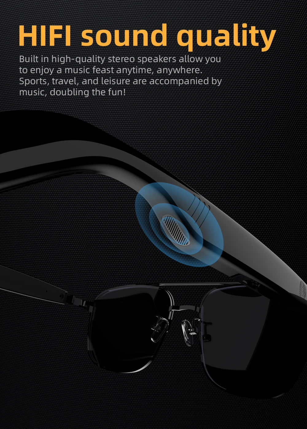 SG11 PRO Sunglasses Smart Wireless Bluetooth Glasses for Fashion Anti-Blue Light Glasses with Music Playback And Phone Answering