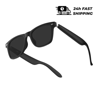 Smart Translator Glasses Headphones Bluetooth Wireless Earphones Anti-Blue Light Sunglasses Hi-Fi Audio Headset for Music Travel