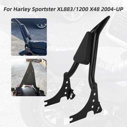 Motorcycle Rear Passenger Sissy Bar Backrest with Cushion Pad Detachable For Harley Sportster XL 1200 883 72 48 Iron 2004-2022