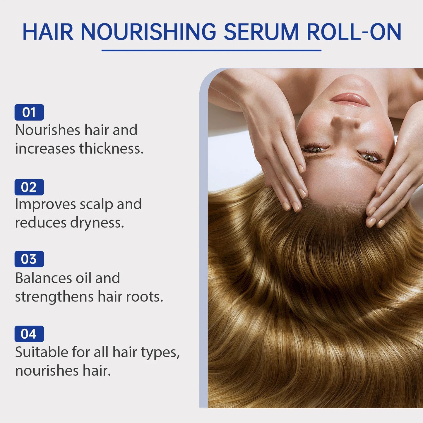 Rosemary Scalp Massager Roll-On Serum Repairing Damaged Dry Scalp Hydrate Anti Hair Loss Strengthen Hair Roots Smooth Hair Care