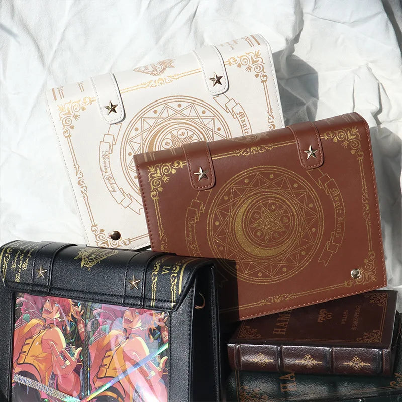 Y2K Magic Book Lolita Ita Bag Gothic Shoulder Bag Girls Transparent Pocket Cute Crossbody Handbags Women's Mini Backpacks Purse