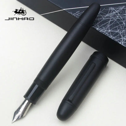 Glacier Blue Black Red JINHAO X169 Fountain Pen Metal Thick Barrel Comfort Grip Calligraphy Pen Replaceable Ink Cartridge Office