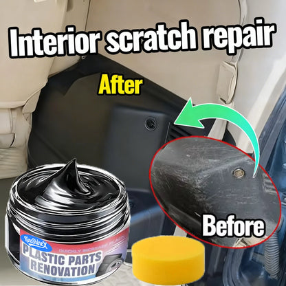 Car Interior Scratch Repair Cream - Car Scratch Repair | Tire Gloss Repair, Black Interior and Dashboard Plastic Surface Repair