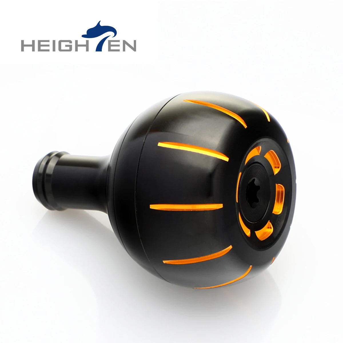 HEIGHTEN Carbon Fiber Fishing Reel Single Cast Spinning Wheel Hand Crank Handle Round Single Grip Fishing Wheel Crankshaft