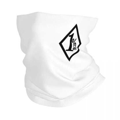 One Percenter 1% Bandana Neck Gaiter Printed Motorcycle Club Biker Mask Scarf Multifunctional Headwear Hiking for Men Women