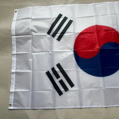 South Korea Flag90x150cmSouth Korea Flag  hanging high quality 100% polyester flag banner decoration