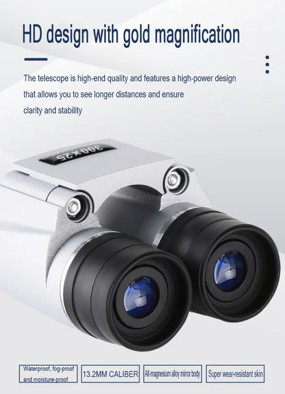 50000M Telescope Auto Focus 500X25 Powerful Binoculars Long Range Professional Mini Portable HD Waterproof Monocular