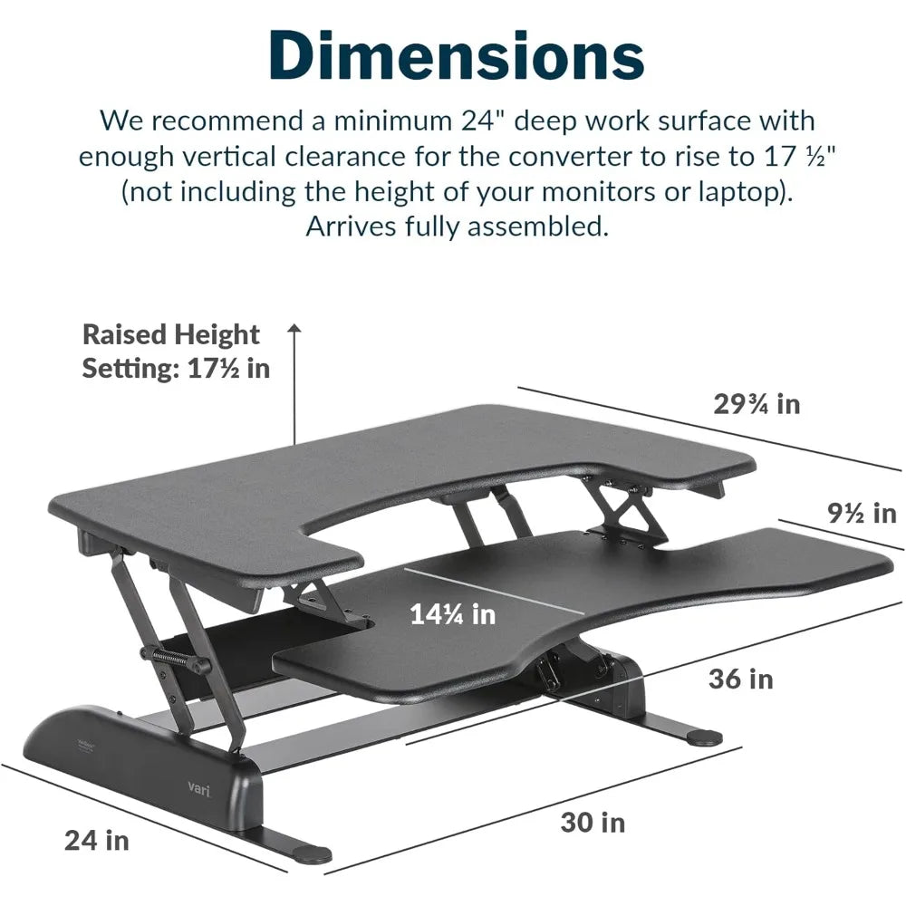 Desk Pro Plus 36 - Dual Monitor Standing Desk Converter - Adjustable Desk Riser with 11 Height Settings - Stand Up Ho.Customized