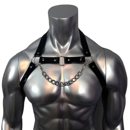 Man Leather Punk Chest Straps Harness Belt Carnivals Dance Costume