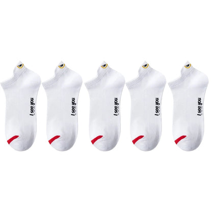 5/10 Pairs Man Short Socks Ankle Boat Socks Breathable Casual Athletic Socks Women Summer Thin Low-Cut Male Socks
