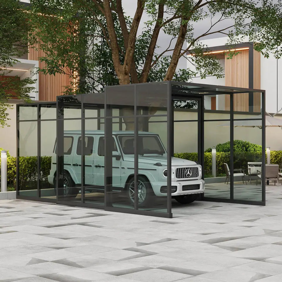 Any Size Custom Retractable Foldable Carport Heavy Home Villa Patio Durable Waterproof Windproof Sun Shade Car Garage Safe Tough