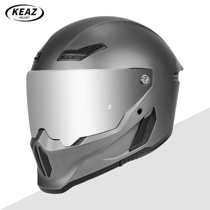 Motorcycle Helmet All-Season Universal Retro Men's Bike Racing Street Bike Riding Running Motorcycle Riding Safety Helmets