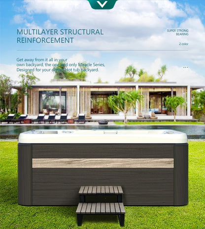 Outdoor Portable Massage Spa, 130 Jet Inflatable Hot Tub Pool, Heated Whirlpool for Couples & Garden Party