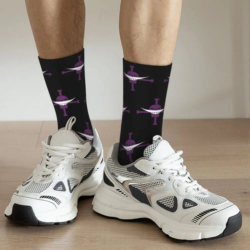 Fashion Men's Socks Harajuku Tony Tony Choppers Sock Luffys Zoros Trafalgar Law Anime Women's Socks Spring Summer Autumn Winter