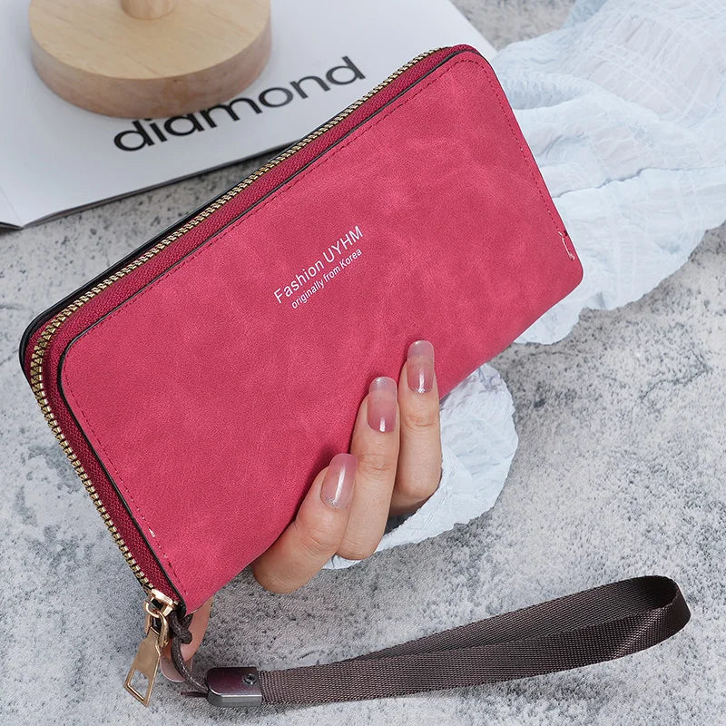 Ladies holding a long wallet 2025 new Korean handbag multi-function card bag mobile phone bag coin purse female wallet