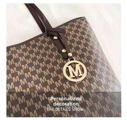 Vintage Ladies Tote Bag Large Capacity Fashion Elegant Handbag Classic Underarm Bag Women's Shopping Bag