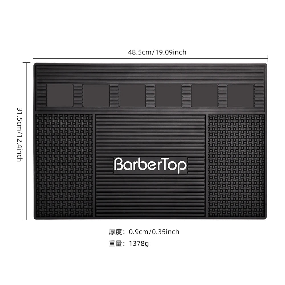 Barber Mats Barber Tools Storage Mat Barbershop NonSlip Magnetic Silicone Cushion Tray Storage Heat Insulation Working Pad ﻿