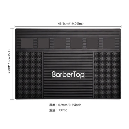 Barber Mats Barber Tools Storage Mat Barbershop NonSlip Magnetic Silicone Cushion Tray Storage Heat Insulation Working Pad ﻿