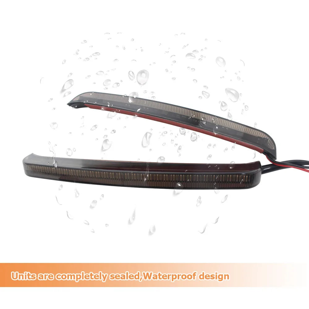 Motorcycle Saddlebag LED Flowing Light Turn Signal Brake Running Lamp For Harley Touring Road King Electra Street Glide 2014-23