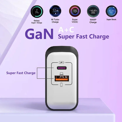 120W GaN USB C QC 3.0 Fast Charger Quick Charging PD Charger EU US UK Wall Power Adapter For iPhone Samsung Xiaomi Huawei iPad﻿﻿
